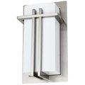 Sunlite Square Wall Sconce Lght Fixture, A19 Bulb, E26, 60W Max, Indoor, Opal Shade, Stainless Steel Frame 46091-SU